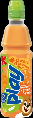 KUBUS PLAY MARCHEW JABLKO POMARANCZA 400ML/12 SZT
