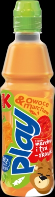KUBUS PLAY MARCHEW TRUSKAWKA JABLKO 400ML/12 SZT
