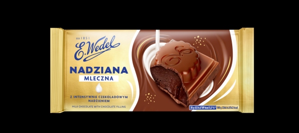 WEDEL CZEKOLADA MLECZNA Z CZEKOLADOWYM NADZIENIEM 100G