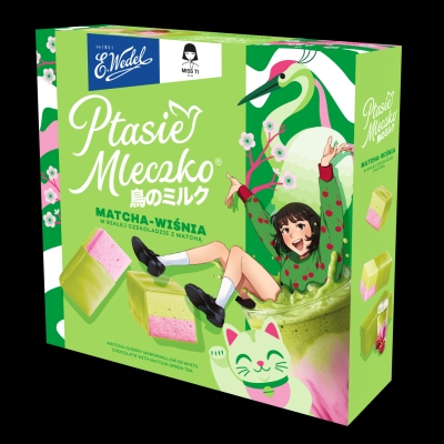 WEDEL PTASIE MLECZKO MATCHA WISNIA 340G/1 SZT
