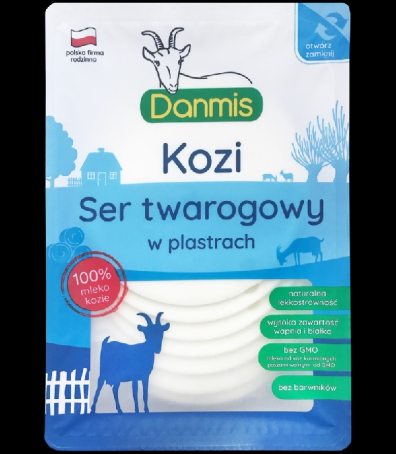 DANMIS SER KOZI TWAROG PLASTRY 100G/1 SZT