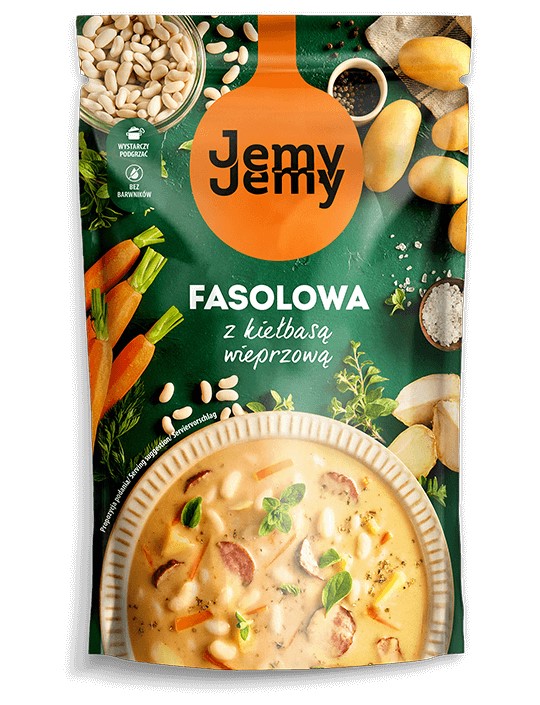 JEMYJEMY ZUPA FASOLOWA Z KIELBASA 450G/6 SZT