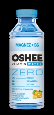 OSHEE VITAMIN WATER ZERO MAGNEZ +B6 555ML SK/6 SZT
