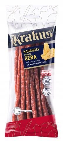 KRAKUS KABANOSY SER CHEDDAR 95G\1szt