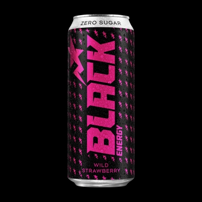 BLACK ENERGY POZIOMKA BEZ CUKRU 500MLSK/12 SZT