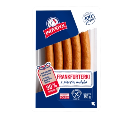 INDYKPOL FRANKFURTERKI Z PIERSI 180G\1szt