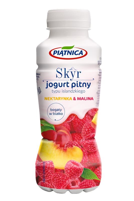 PIATNICA JOGURT PITNY SKYR NEKTARYNKA MALINA 330ML/12 SZT