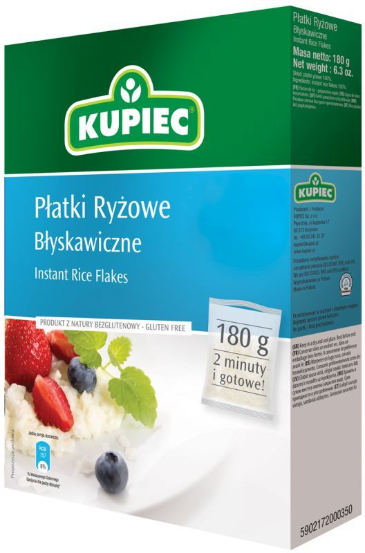 KUPIEC PLATKI RYZOWE 180G !