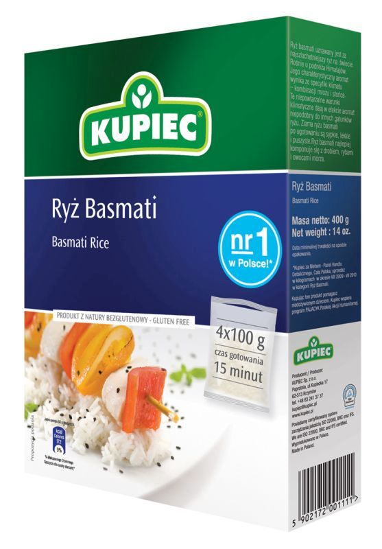 KUPIEC RYZ BASMATI SASZETKI 4X100G