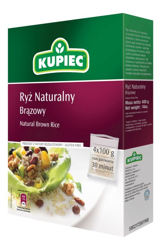 KUPIEC RYZ BRAZOWY NATURALNY 100GX4\1szt