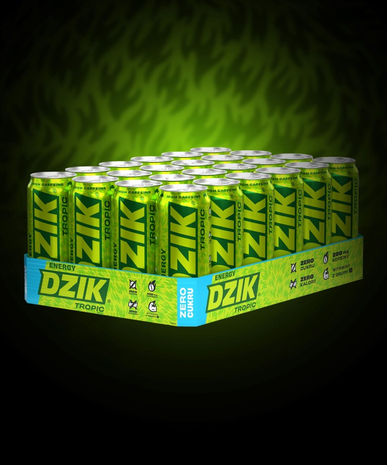 DZIK ENERGETYK ZERO KALORII 500ML TROPIC/24 SZT