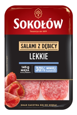 SOKOLOW SALAMI LEKKIE PLASTRY 100G\1szt