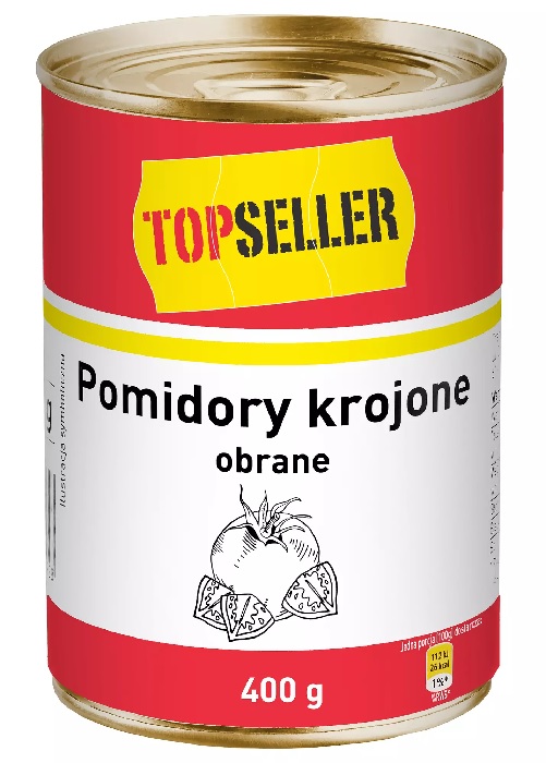 TOPSELLER POMIDORY KROJONE OBRANE 400G/1 SZT