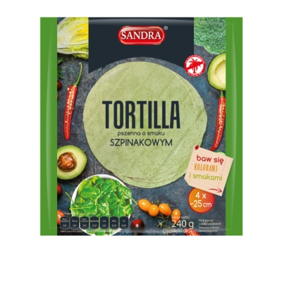 SANDRA TORTILLA SZPINAK 240G 4SZTX25CM\1szt