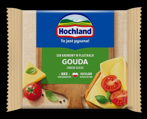 HOCHLAND SER TOPIONY GOUDA PLASTRY 130G/12 SZT