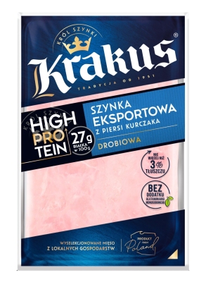 KRAKUS SZYNKA EKSPORTOWA PROTEIN PLASTRY 100G