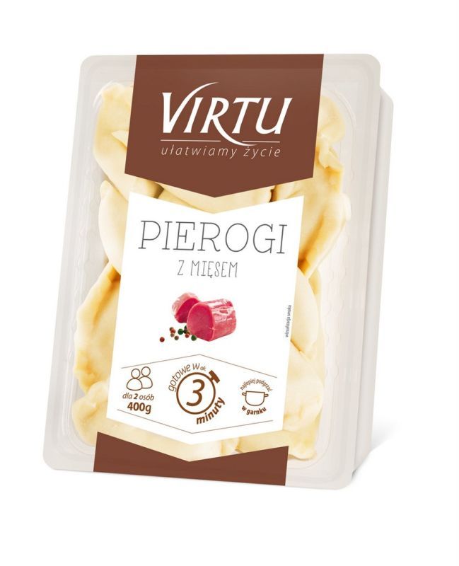 VIRTU PIEROGI Z MIESEM 400G/6 SZT