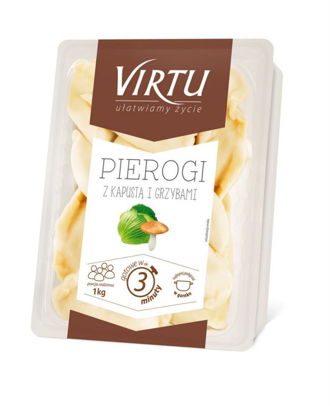 VIRTU PIEROGI Z KAPUSTA GRZYBAMI 400G/6 SZT