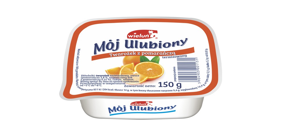 WIELUN TWAROZEK MOJ ULUBIONY POMARANCZOWY 150G