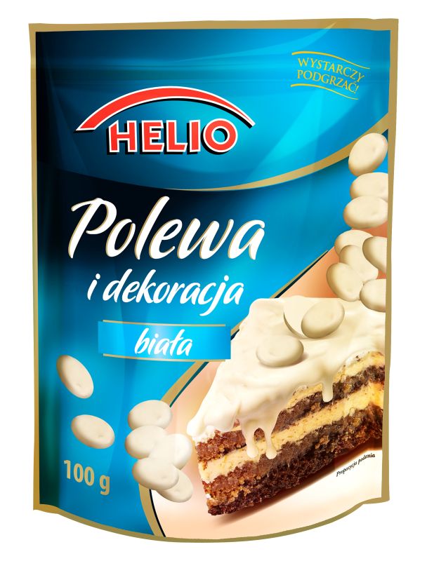 HELIO POLEWA DEKORAC BIALA 100G\1szt