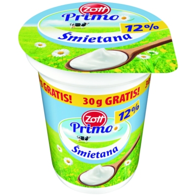 ZOTT SMIETANA 12% 330G+30G\12szt