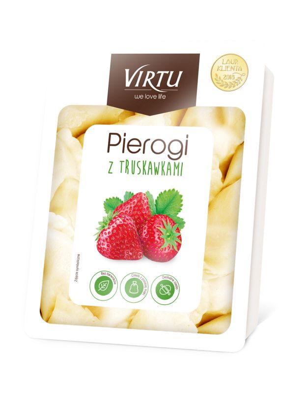 VIRTU PIEROGI Z TRUSKAWKAMI 400G\1szt