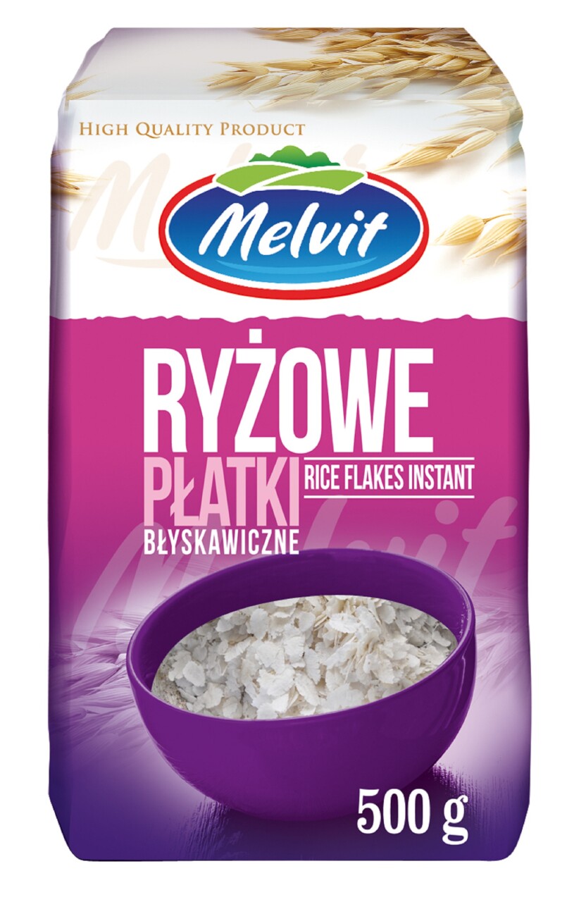 MELVIT PLATKI RYZOWE BLYSKAWICZNE 500G/12 SZT