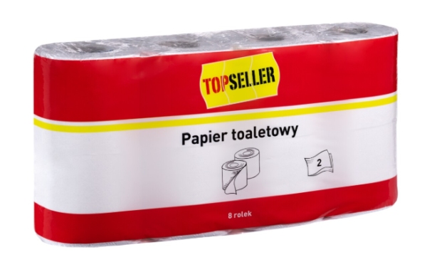 TOPSELLER PAPIER TOALETOWY 2 WARSTWOWY 8SZT/14 SZT