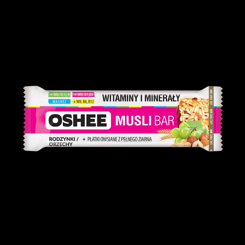 OSHEE BATON MUSLI RODZYNKI ORZECH 40G\1szt