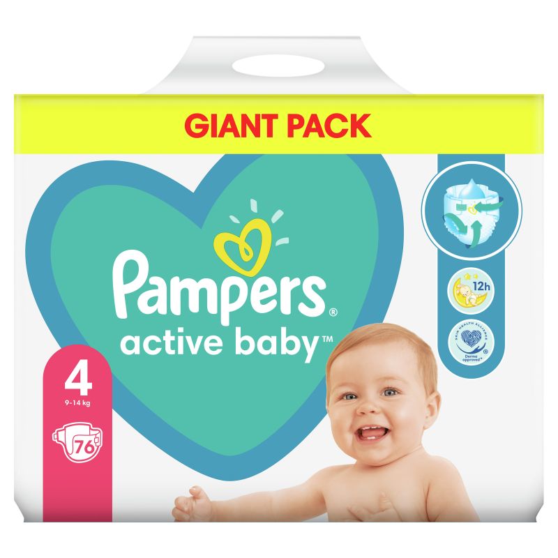 PAMPERS PIELUCHY ACTIVE BABY ROZMIAR 4 76SZT\1szt