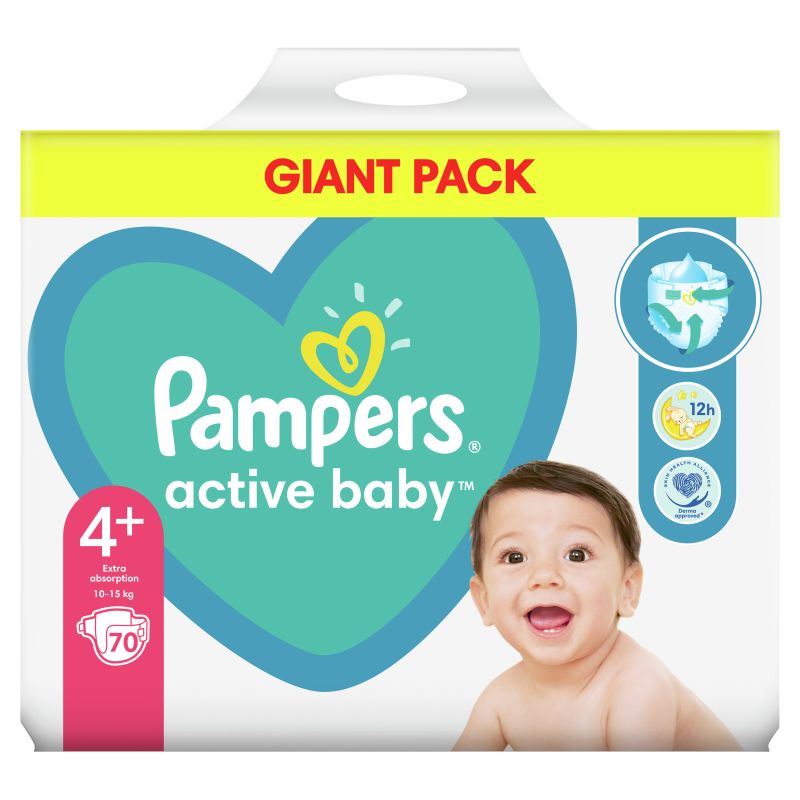 PAMPERS PIELUCHY ACTIVE BABY ROZMIAR 4 70SZT\1szt