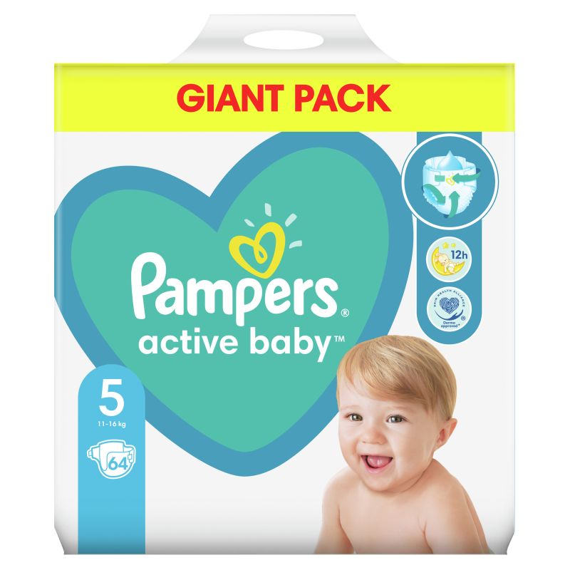 PAMPERS PIELUCHY ACTIVE BABY ROZMIAR 5 64SZT\1szt