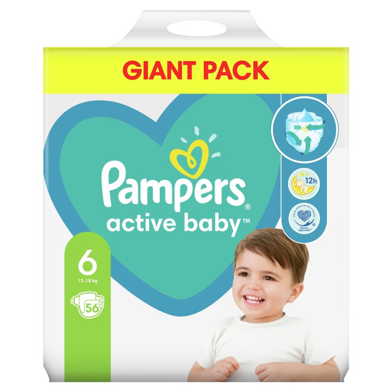 PAMPERS PIELUCHY ACTIVE BABY ROZMIAR 6 56SZT\1szt