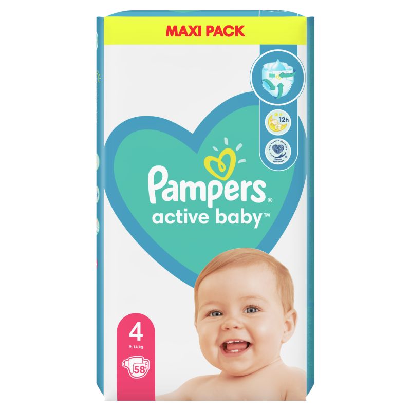 PAMPERS PIELUCHY ACTIVE BABY ROZMIAR 4 58SZT\1szt