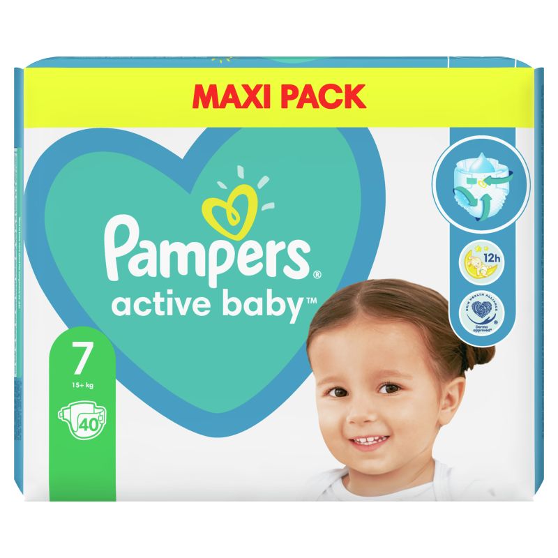 PAMPERS PIELUCHY ACTIVE BABY ROZMIAR 7 40SZT\1szt