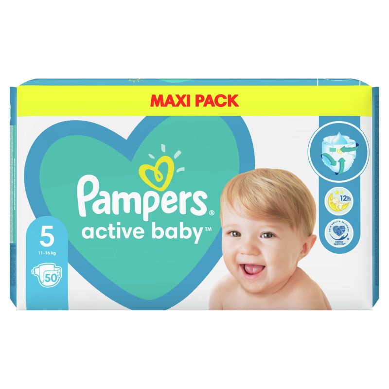 PAMPERS PIELUCHY ACTIVE BABY ROZMIAR 5 50SZT\1szt