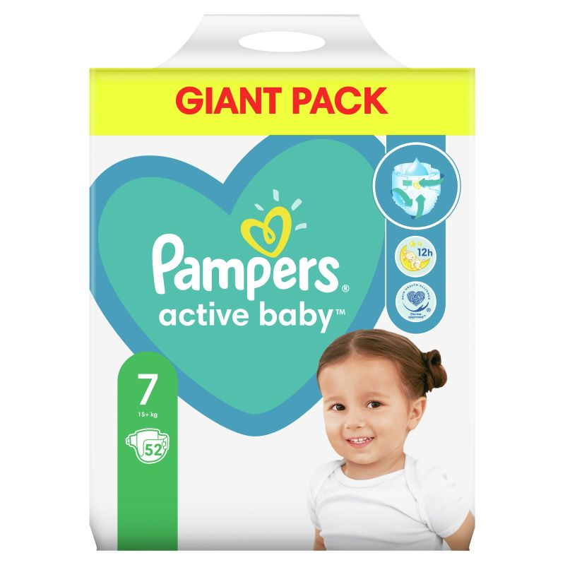 PAMPERS PIELUCHY ACTIV BABY ROZMIAR 7 52SZT\1szt