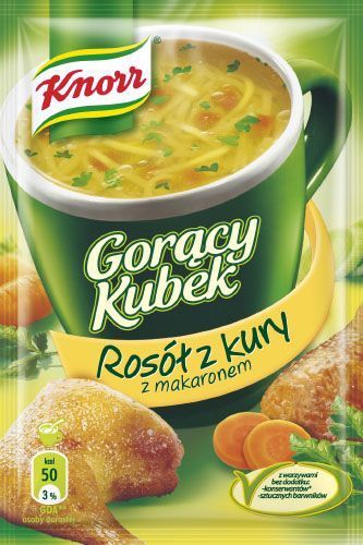 Zupa GORACY KUBEK  ros?? z kury z makaronem 12g/40szt Knorr