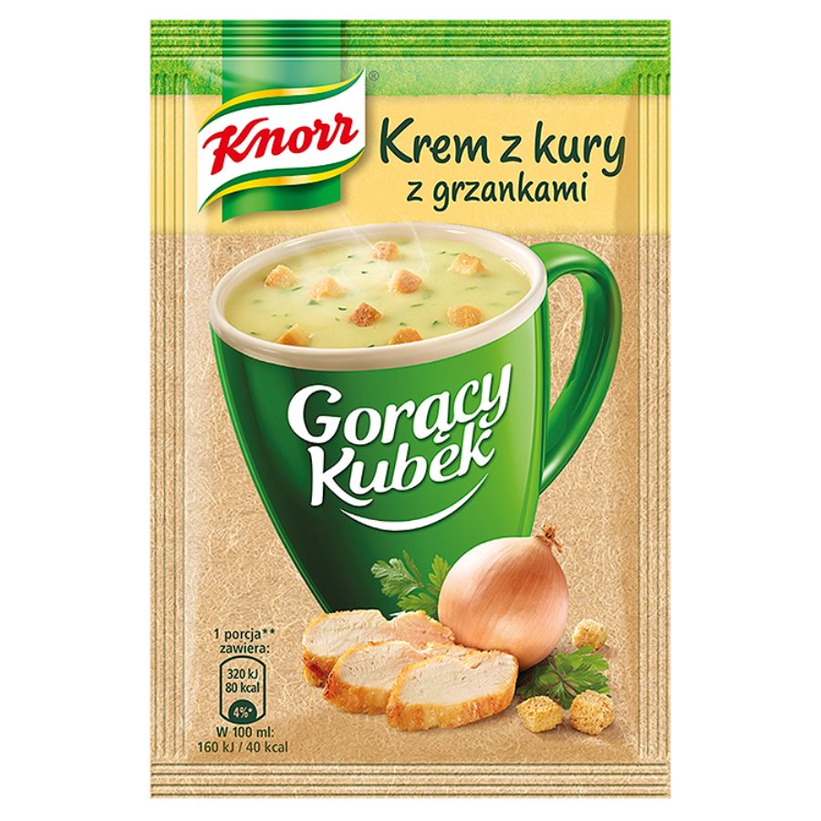 KNORR ZUPA GK KREM KURA GRZANKI 16G/40 SZT