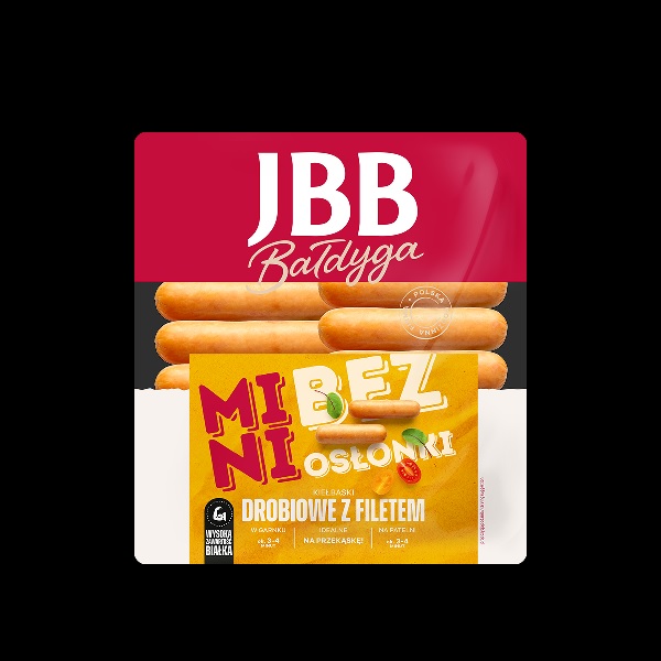 JBB KIELBASKI DROBIOWE Z FILETEM MINI BEZ OSLONKI 360G / 12X