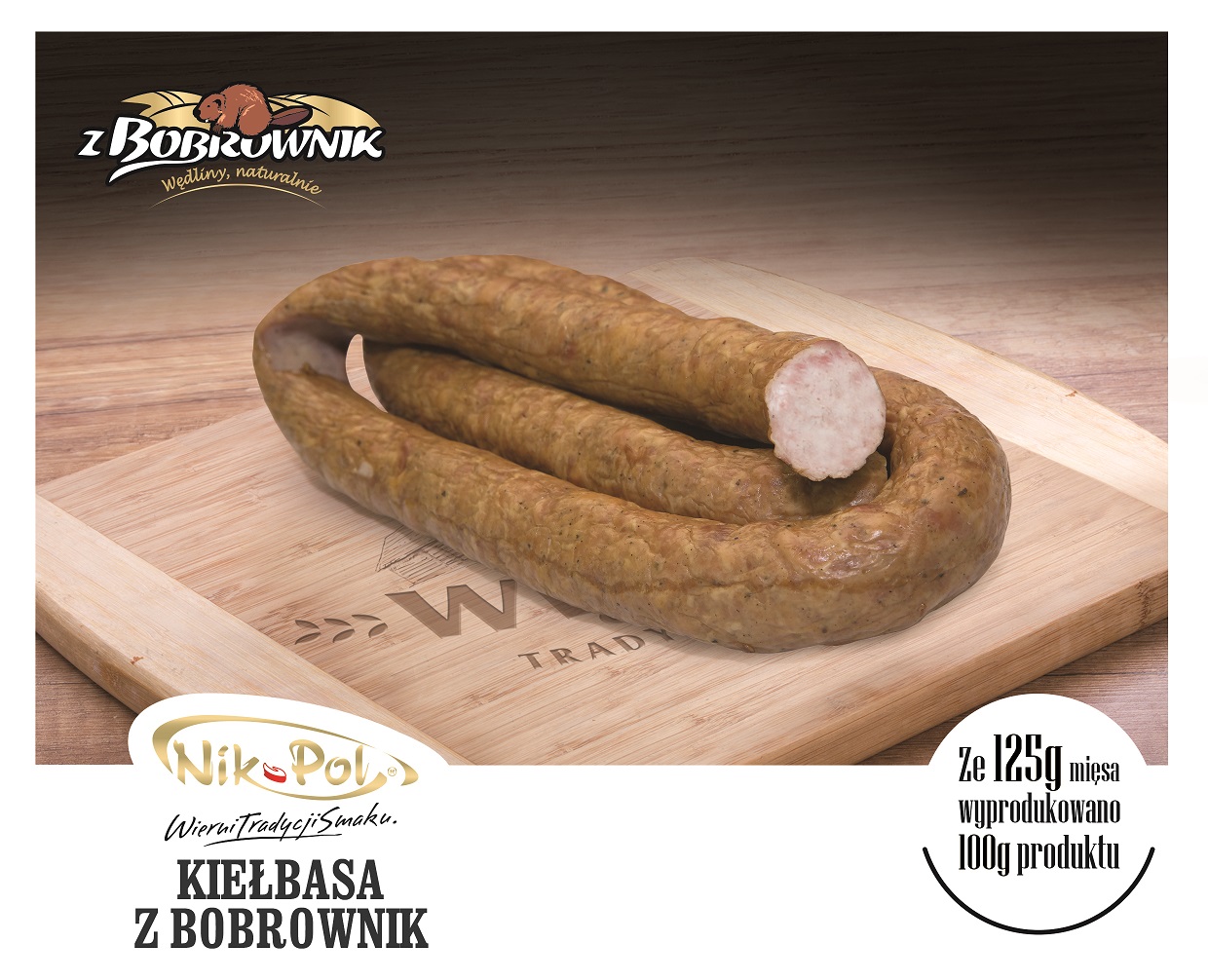 NIKPOL KIELBASA Z BOBROWNIK MAP 1,2KG